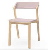 Merano Chair, Raw Beech Frame, Upholstered Seat and Back Pad ITW